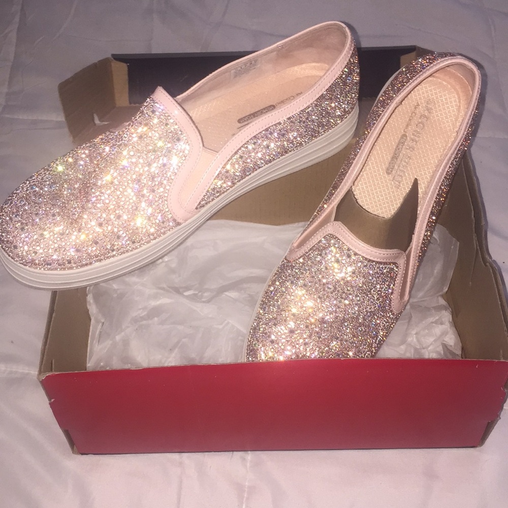 Sketcher Street Pink Rhinestone Sneakers sz 11